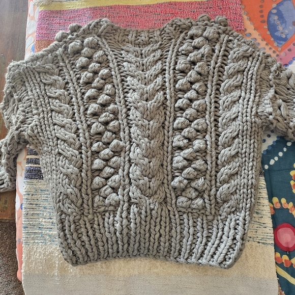 Zara Chunky Knit Women Sweater - Olive (ish) Green - Picture 5 of 6